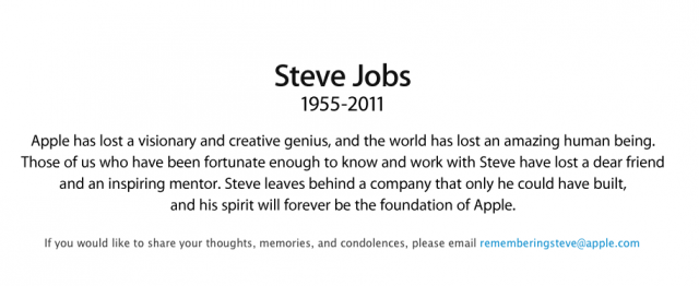 Steve Jobs ha muerto. Apple a perdido a un visionario y a un genio creativo